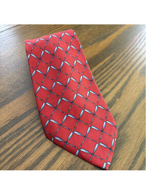 Brooks Brothers 346 Silk Tie Red/blue oars pure silk